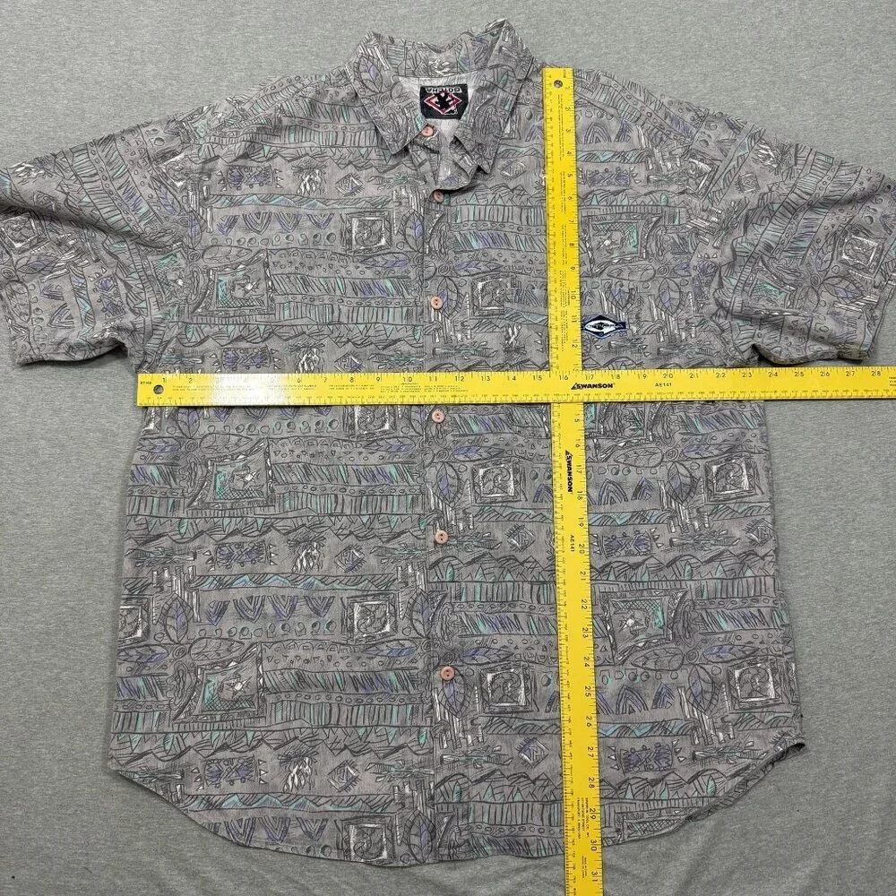 GOTCHA Hawaiian Tribal Shirt Men's‎ Large 80s